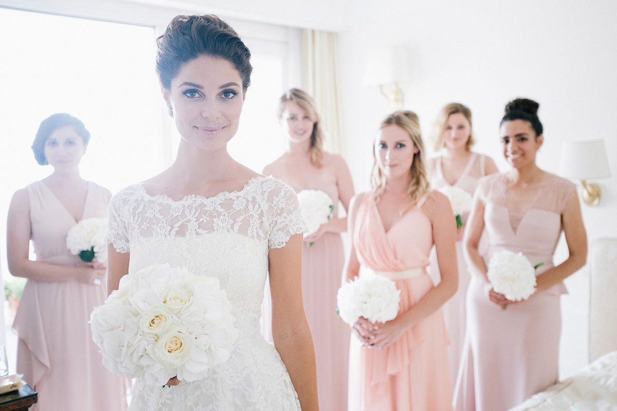 Bridesmaids' flowers Amalfi