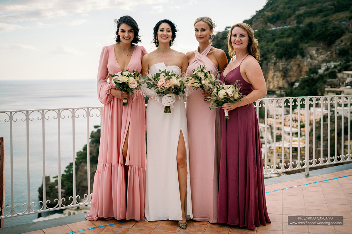 Bridesmaids' bouquets Praiano