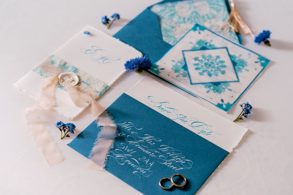 Amalfi Coast wedding stationery